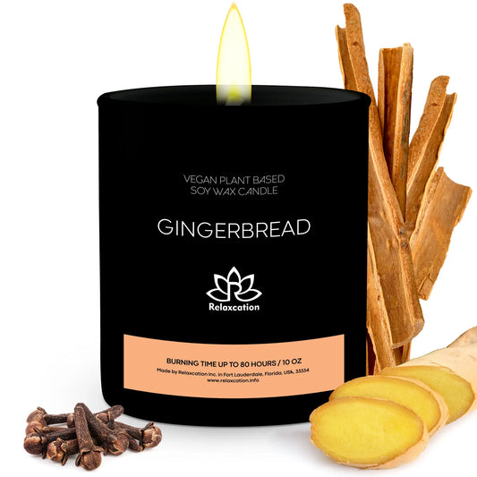 GINGERBREAD Soy Wax Candle in Glass Jar (10 oz)