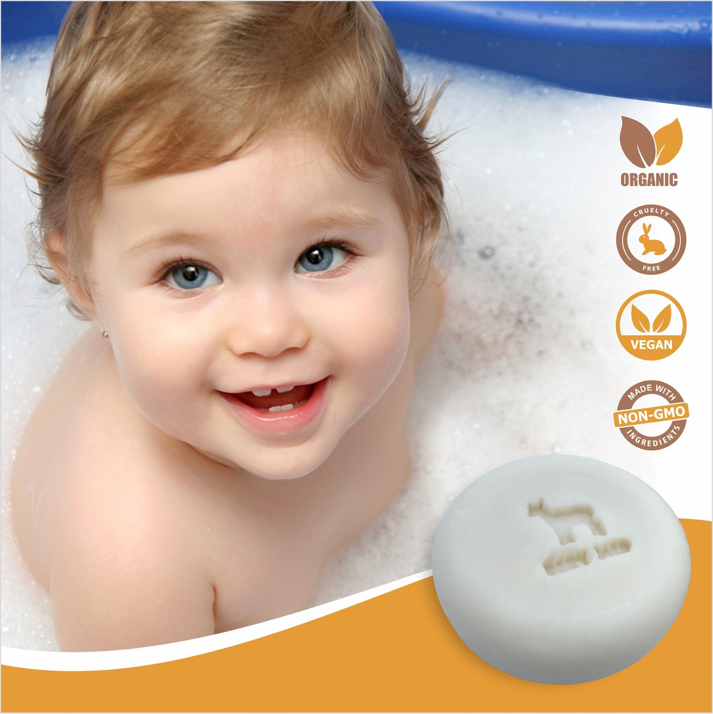 Baby Soap Bars with Goat Milk and Honey (Pack of 3)