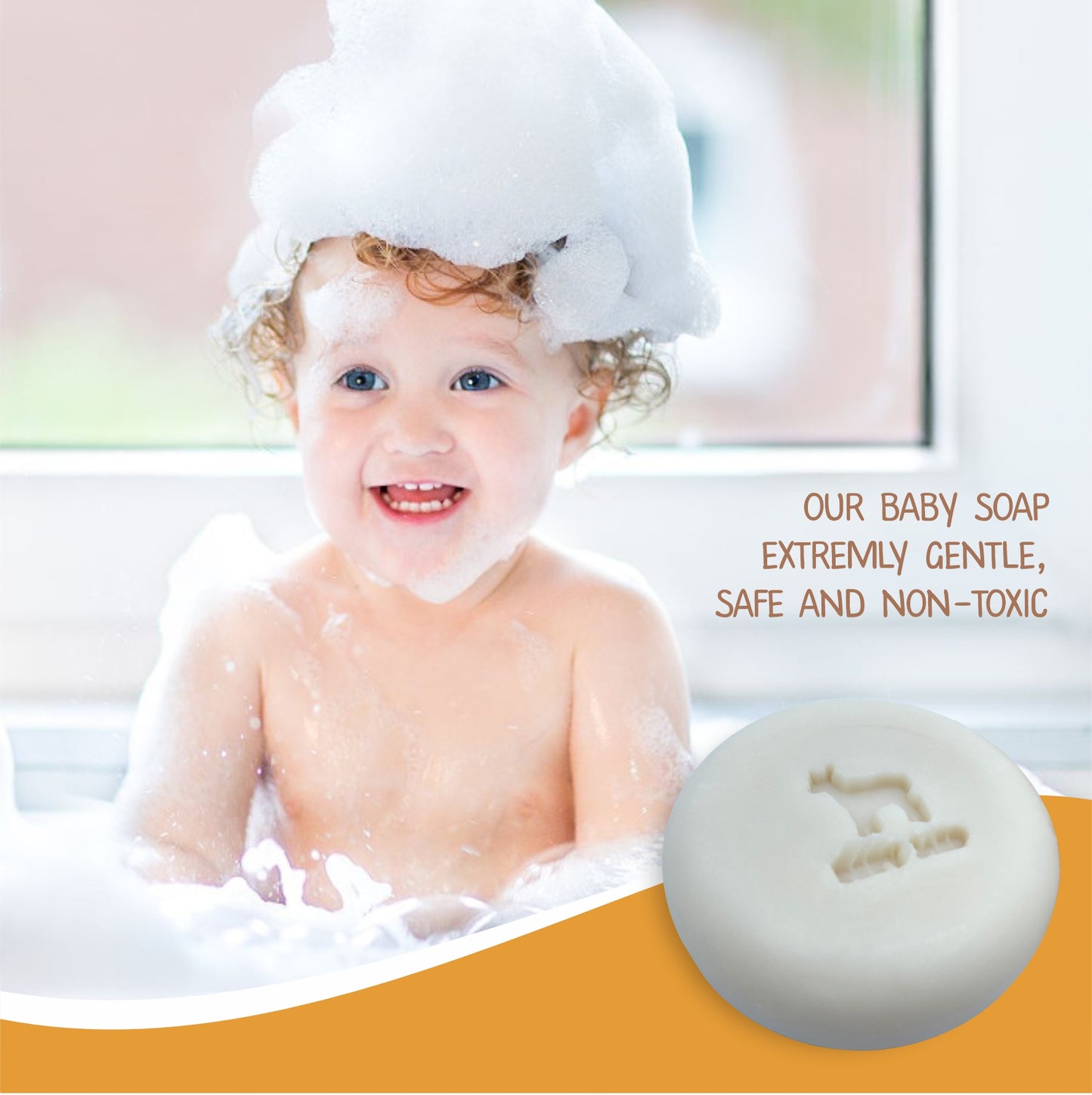 Baby Soap Bars with Goat Milk and Honey (Pack of 3)