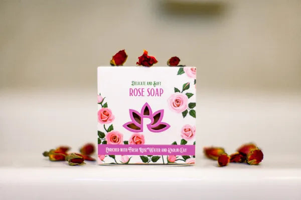 Natural Soap Bar with Rose Water and Kaolin Clay