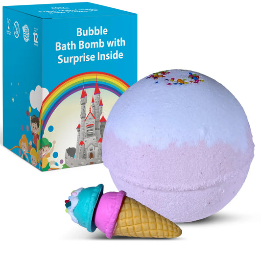 ICE CREAM Toy Bath Bomb for Kids with Surprise Inside