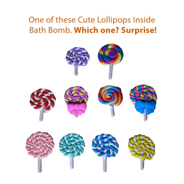 Lollipops Toy Bath Bomb for Kids with Surprise Inside