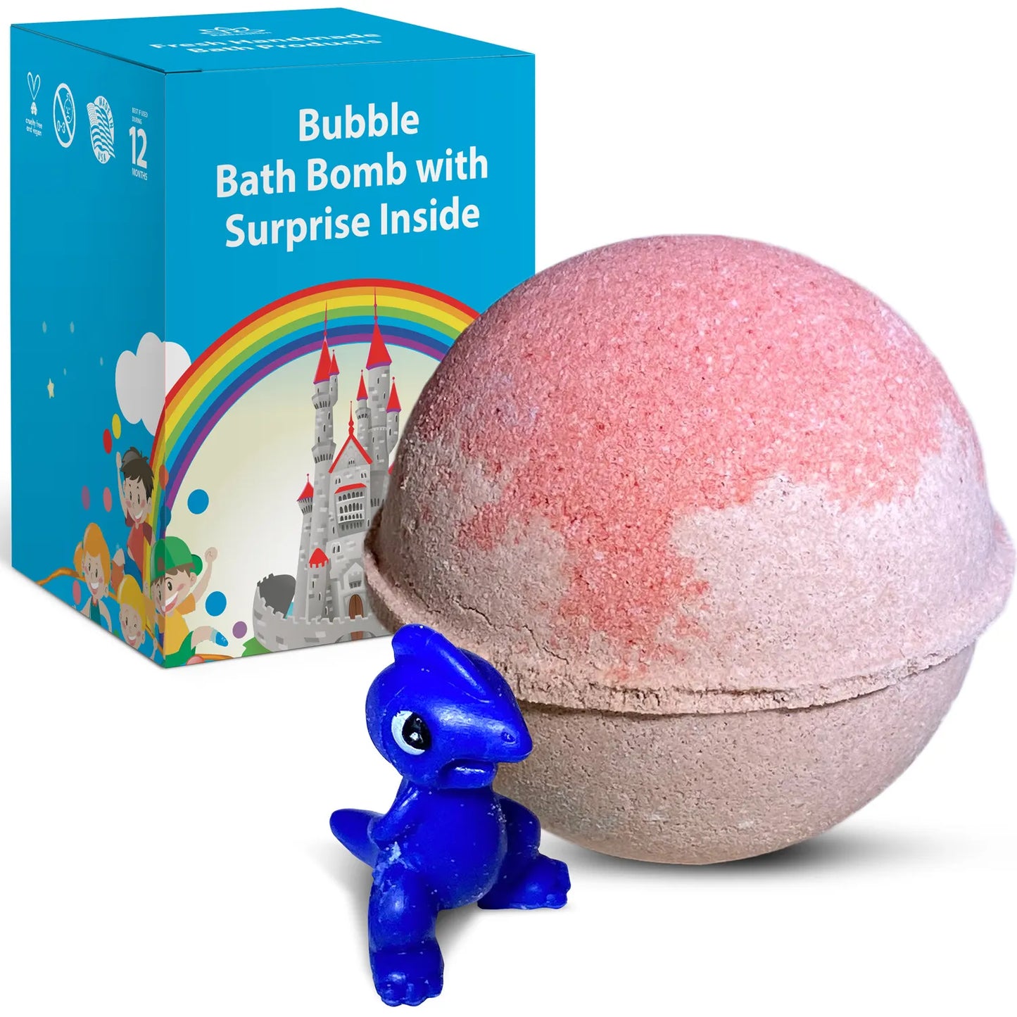 Mini Dino Toy Bath Bomb for Kids with Surprise Inside