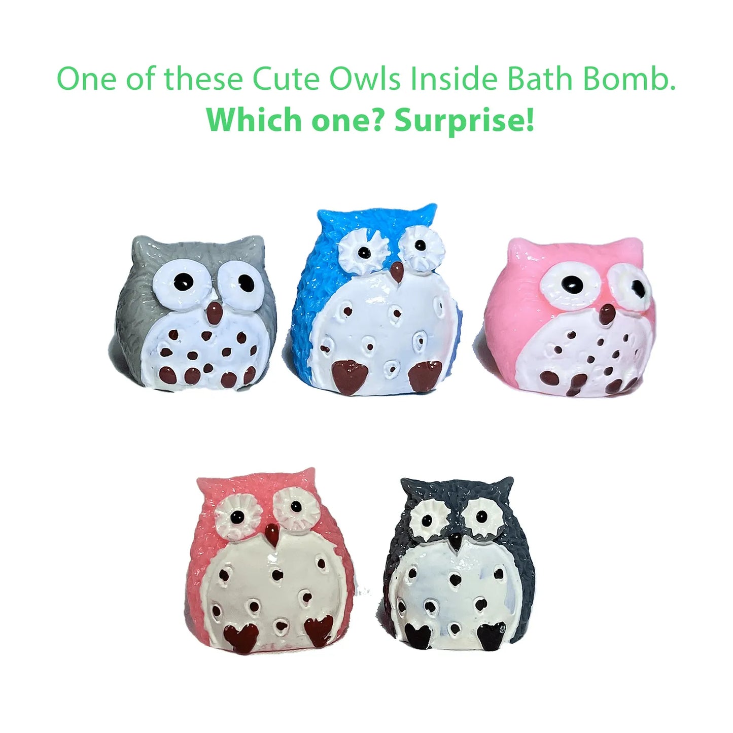 Owl Toy Bath Bomb for Kids with Surprise Inside