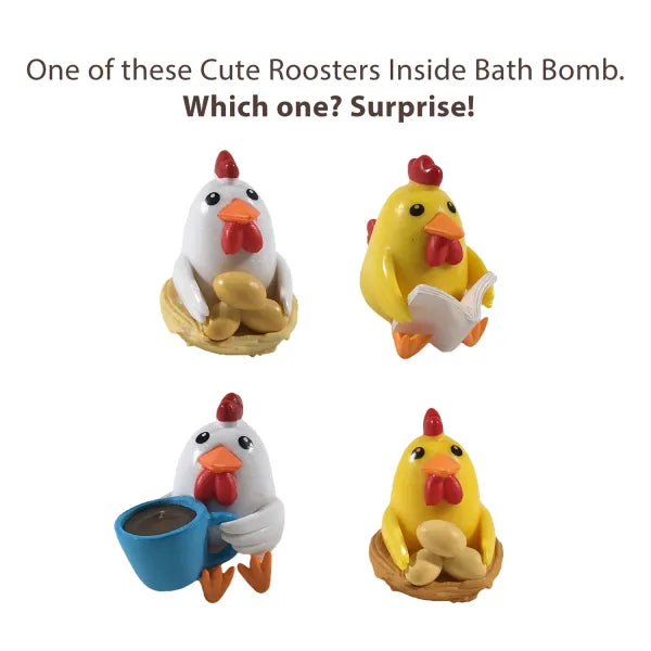 Rooster Toy Bath Bomb for Kids with Surprise Inside