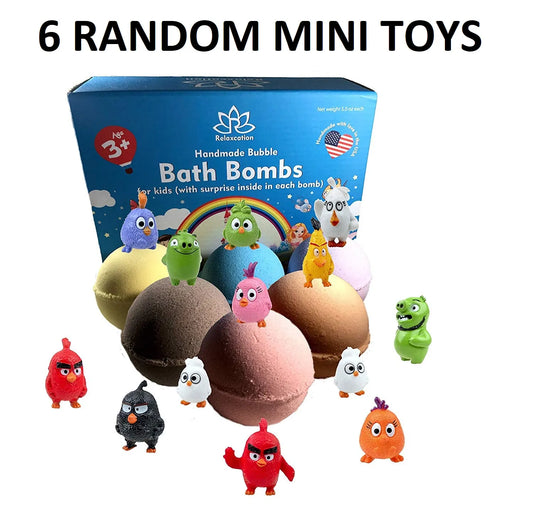 Bath Bombs with ANGRY BIRDS Toys Inside