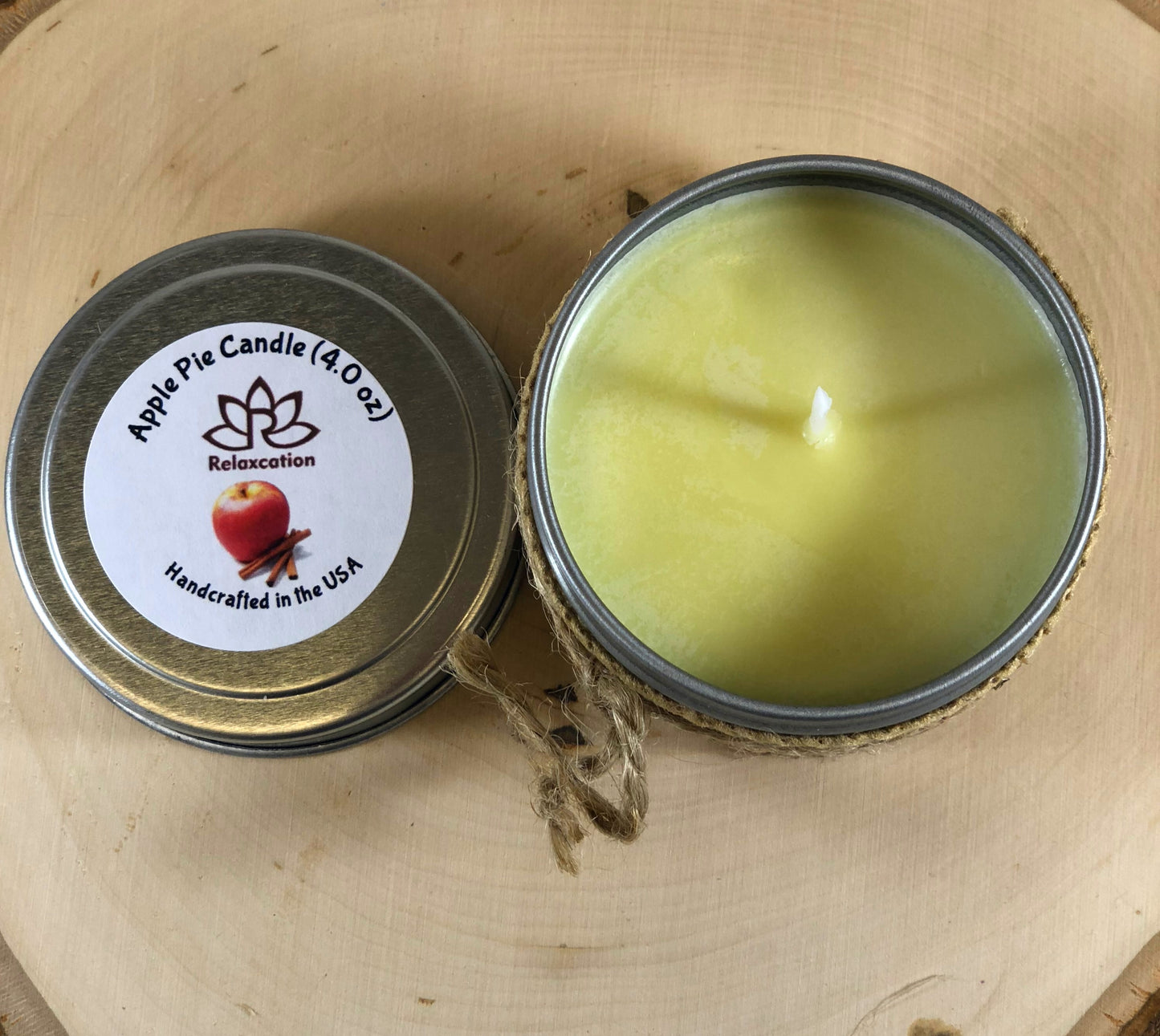 APPLE PIE Soy Wax Candle in Tin Jar (6 oz)