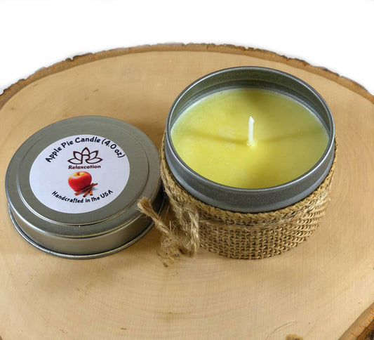 APPLE PIE Soy Wax Candle in Tin Jar (6 oz)