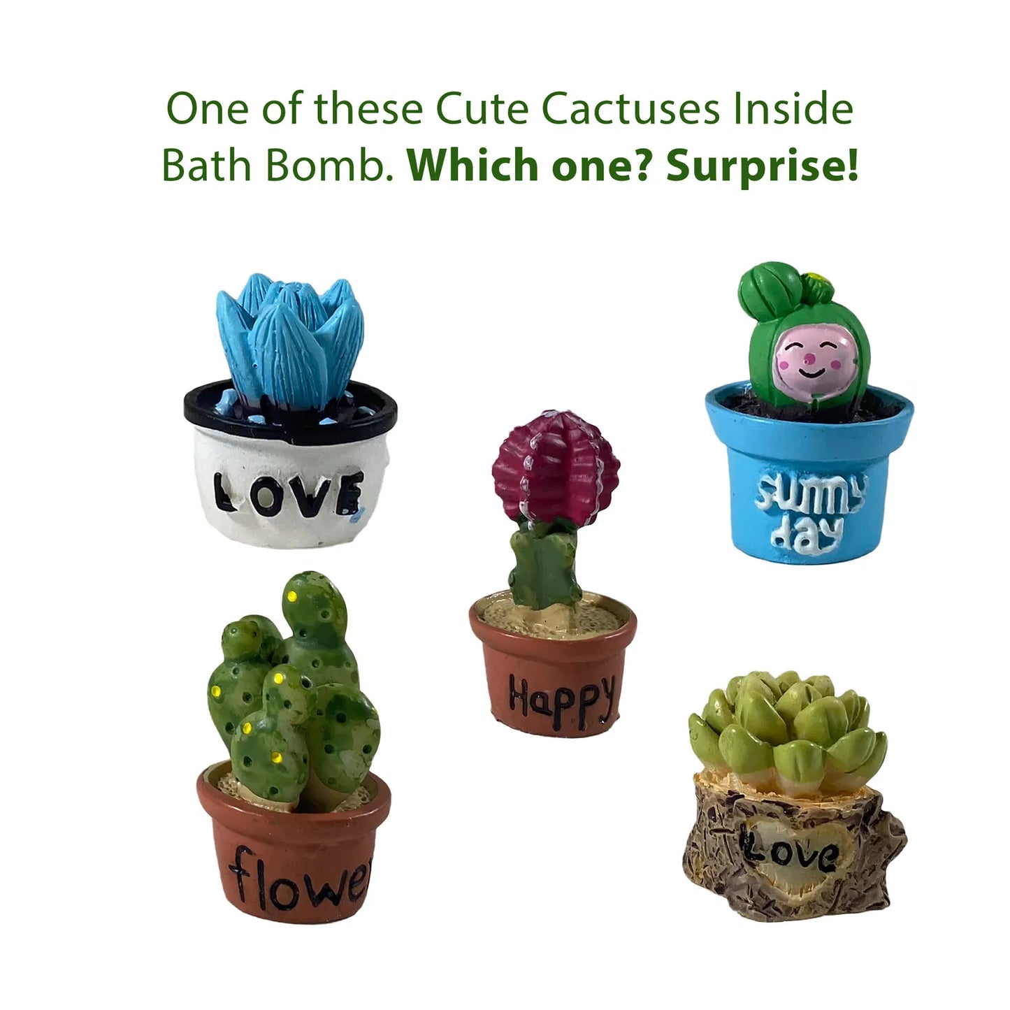 Cactus Toy Bath Bomb for Kids with Surprise Inside