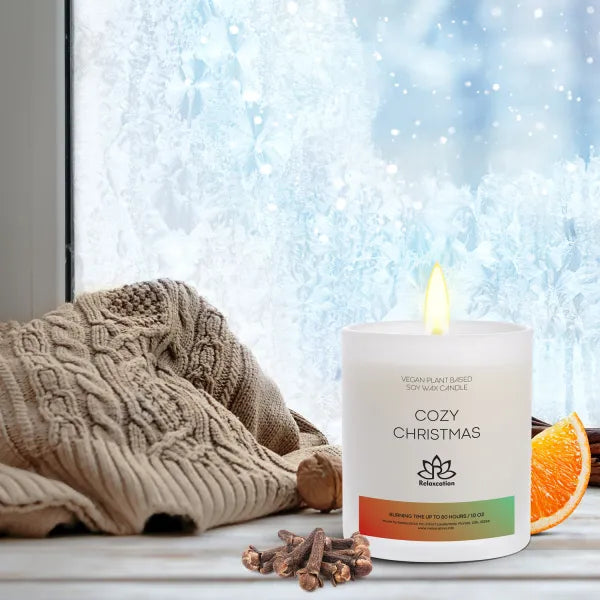 COZY CHRISTMAS Soy Wax Candle in Glass Jar (10 oz)