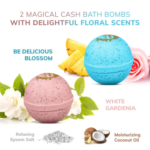 2 Bath Bombs with Money Surprise - Prize up to $100