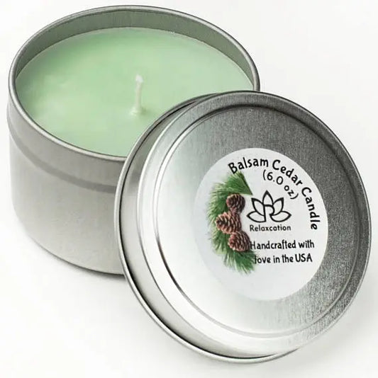 CEDAR BALSAM Soy Wax Candle in Tin Jar (6 oz)