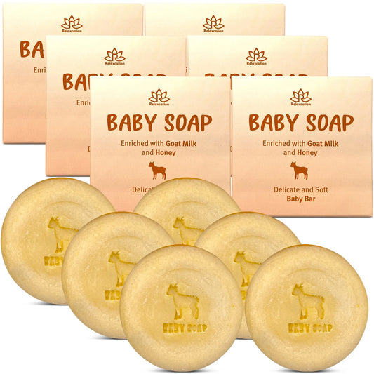 Baby Soap Bars with Goat Milk and Honey (Pack of 6)