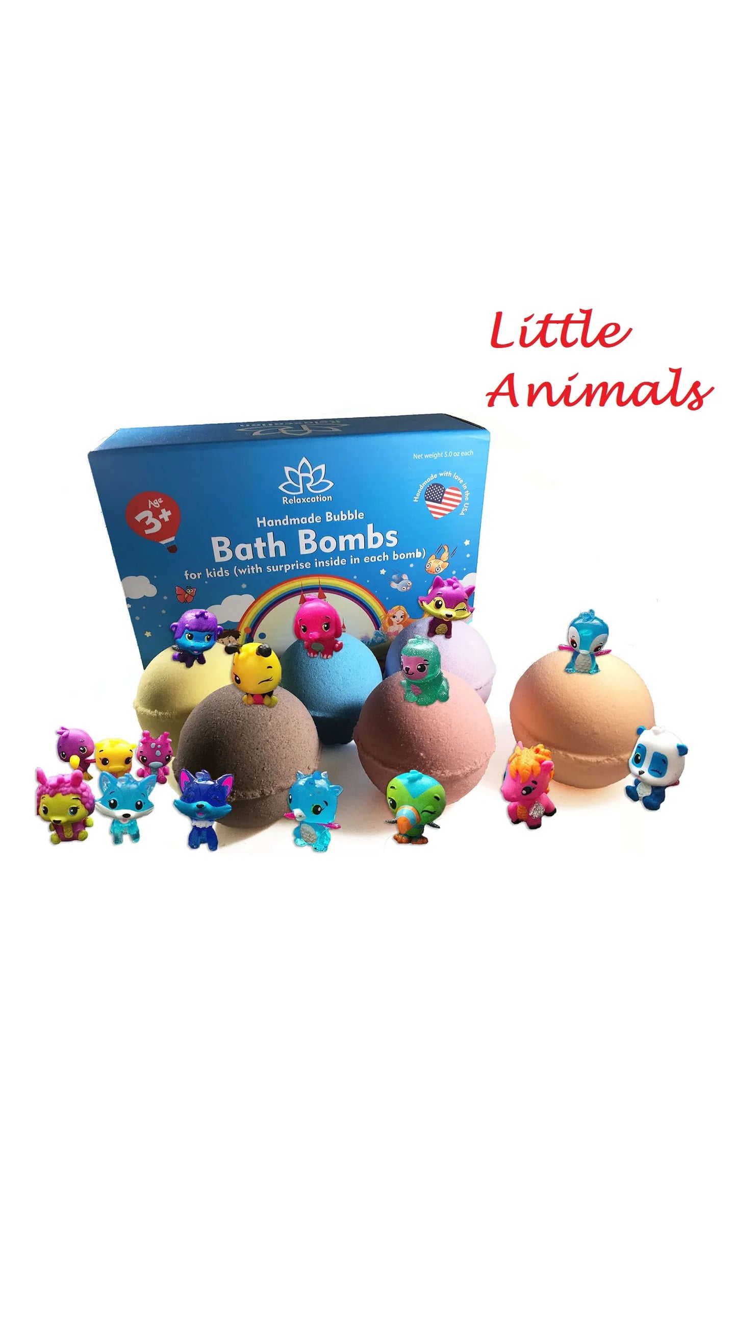 Bath Bombs for Kids with Surprise LITTLE ANIMALS (Hаtсhimals) Toys Inside