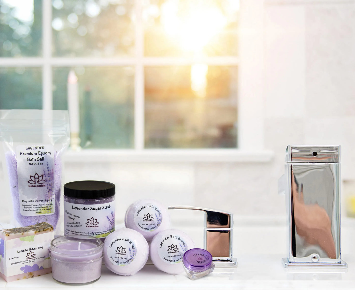 Lavender Spa Gift Set for Women - Relaxing and Calming