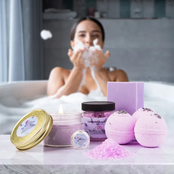 Lavender Spa Gift Set for Women - Relaxing and Calming