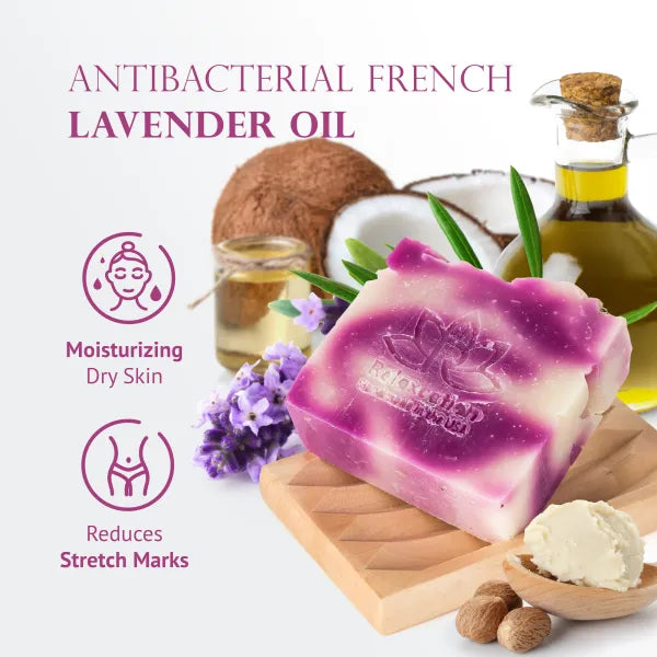 French LAVENDER SHEA BUTTER All-Natural Soap Bar