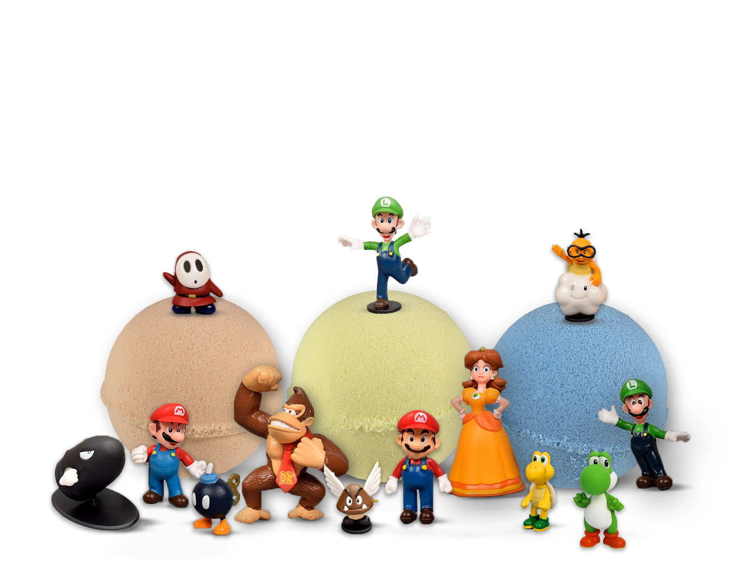 Big Bath Bombs for Kids with Surprise MARIO Toys Inside