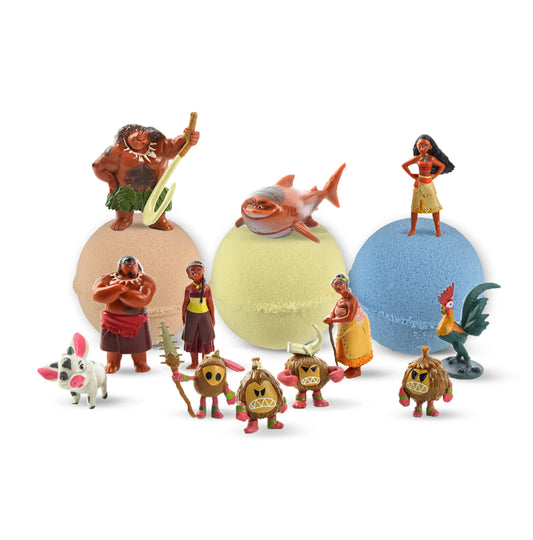 Big Bath Bombs for Kids with Surprise MOANA Toys Inside