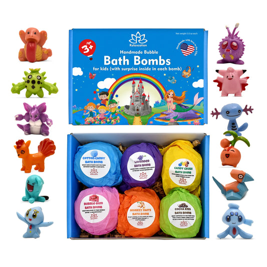 Bath Bombs for Kids with POKEMON Toys Inside