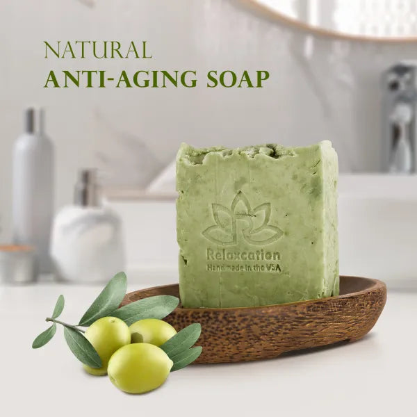 Organic Soap Bar with Olive Oil and Olive Leaves