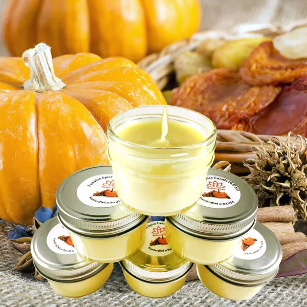 PUMPKIN SPICE Soy Wax Candle in Glass Jar (4 oz)