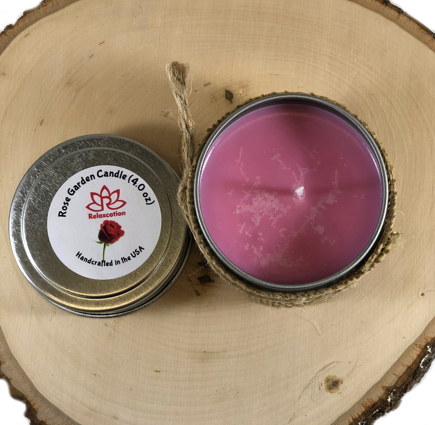 ROSE GARDEN Soy Wax Candle in Tin Jar (6 oz)