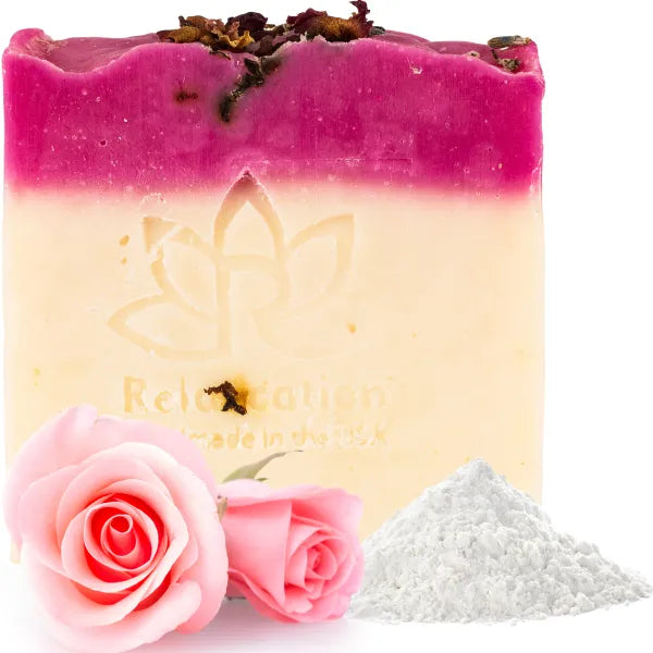 Natural Soap Bar with Kaolin Clay and Rose Water