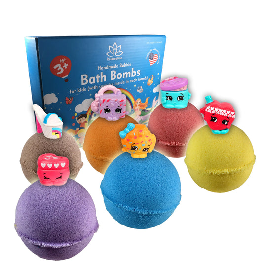 Bath Bombs for Kids with SHOPKINS Toys Inside