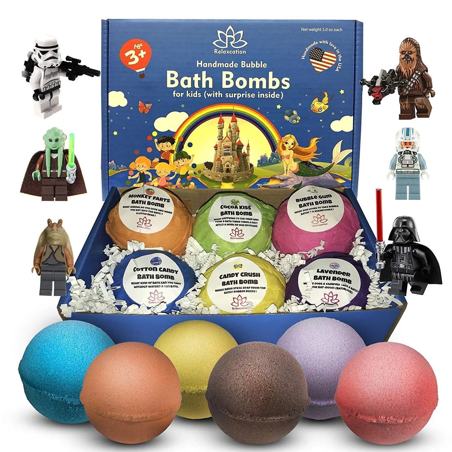 Bath Bombs for Kids with Surprise STAR WARS Toys Inside